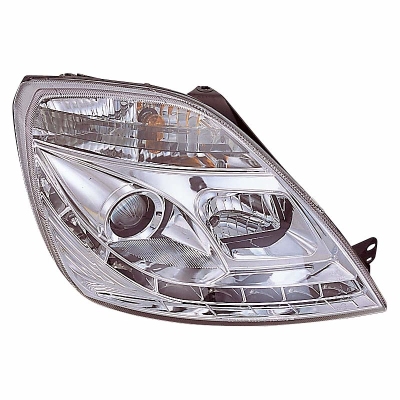 Foto van Koplampen + drl-look ford fiesta 03-07 chrome + motor ford fiesta v van via winparts