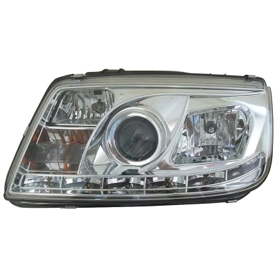 Koplampen volkswagen bora 99-05 chrome + drl / mistlamp volkswagen bora (1j2)  winparts