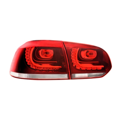 Foto van Set r-look led achterlichten volkswagen golf vi 2008-1212 excl. variant - rood/helder volkswagen golf vi (5k1) via winparts