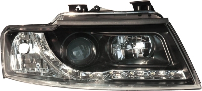 Foto van Set koplampen drl-look audi a4 b6 cabrio 2002- - zwart audi a4 cabriolet (8h7, b6, 8he, b7) via winparts