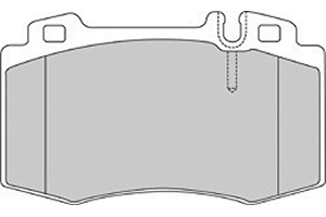 Remblokken mercedes v (set links+rechts) mercedes-benz c-klasse (w203)  winparts