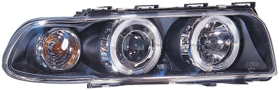 Foto van Set koplampen bmw 7-serie e38 1995-1998 - zwart - incl. knipperlichten & angel-eyes bmw 7 (e38) via winparts