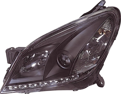 Set koplampen drl-look opel astra h 2004-2009 - zwart opel astra h stationwagen (l35)  winparts