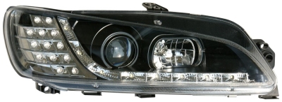 Foto van Set koplampen drl-look peugeot 306 1997-1999 - zwart peugeot 306 cabriolet (7d, n3, n5) via winparts
