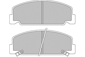 Remblokken honda (set links+rechts) let op past alleen akebono honda civic iv hatchback (ec, ed, ee)  winparts