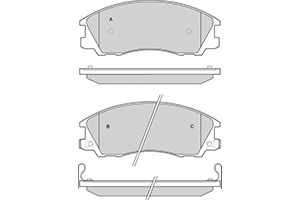 Remblokken hyundai v (set links+rechts) hyundai terracan (hp)  winparts