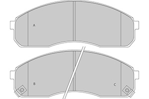 Remblokken kia v (set links+rechts) kia pregio bestelwagen (tb)  winparts