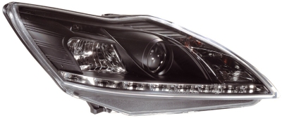Set koplampen incl. drl ford focus ii facelift 2008-2011 - zwart - incl. motor ford focus ii saloon (da_)  winparts