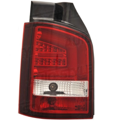 Set full led achterlichten volkswagen transporter t5 facelift 2010- - rood/helder (voor modellen met volkswagen transporter v bestelwagen (7ha, 7hh, 7ea, 7eh)  winparts