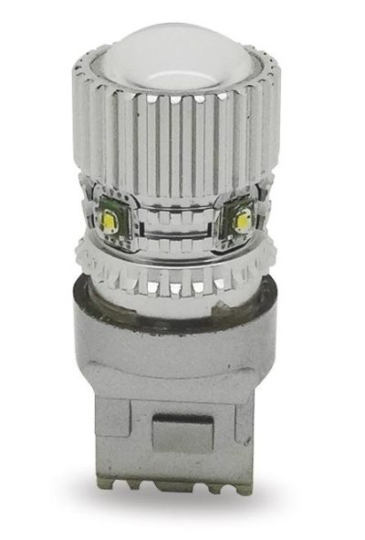 Foto van T20 hyper led lamp (drl-optiek) 5q smd 25w/12v p/stuk (6.000k / cree led) universeel via winparts