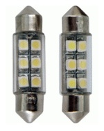 6q led/smd festoon lampen wit 37x10mm set a 2 stuks universeel  winparts