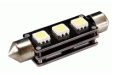 Foto van Festoon lamp 3q smd xenon-optiek 11x43mm 12v, per stuk, met can-bus ondersteuning universeel via winparts