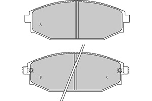Remblokken mitsubishi v (set links+rechts) mitsubishi galloper (jk-01)  winparts