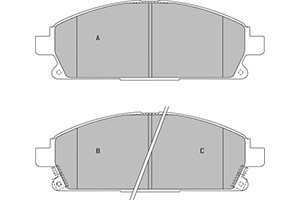 Remblokken nissan v (set links+rechts) nissan pathfinder ii (r50)  winparts