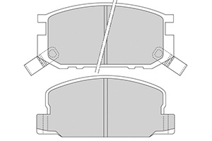 Remblokken daihatsu (set links+rechts) toyota corolla fx compact (e8b)  winparts