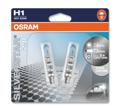 Osram silverstar 12v h1 55w universeel  winparts
