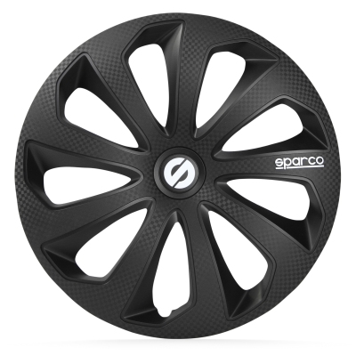 Foto van 4-delige sparco wieldoppenset sicilia 13-inch zwart/carbon universeel via winparts