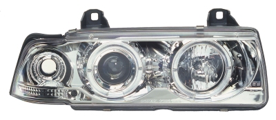 Foto van Set koplampen bmw 3-serie e36 sedan/touring - chroom - incl. knipperlichten & angel-eyes bmw 3 (e36) via winparts