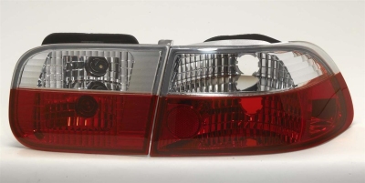 Foto van Set achterlichten honda coupe/sedan 1992-1995 - rood/kristal honda civic v coupé (ej) via winparts