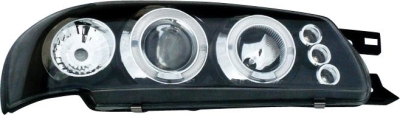Foto van Set koplampen subaru impreza 1997-2000 - zwart - incl. knipperlichten & angel-eyes subaru impreza stationwagen (gf) via winparts