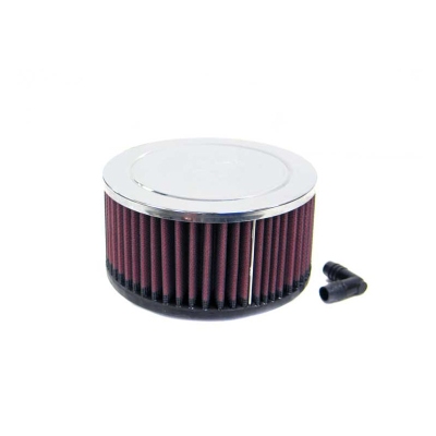K&n universeel cilindrisch filter 65mm aansluiting offset, 152mm uitwendig, 76mm hoogte (ra-067v) universeel  winparts