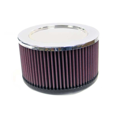 Foto van K&n universeel cilindrisch filter 76mm aansluiting offset, 178mm, 102mm hoogte (ra-099v) universeel via winparts