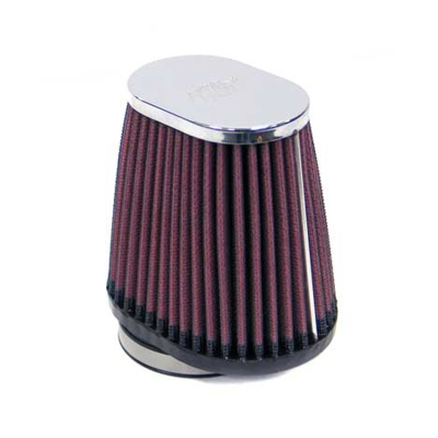K&n universeel ovaal/conisch filter 54mm offset aansluiting, 102mm x 76mm bodem, 76mm x 51mm top, 10 universeel  winparts