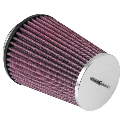 Foto van K&n universeel conisch filter 79mm aansluiting, 125mm bodem, 89mm top met tapeind, 152mm hoogte (rc- universeel via winparts