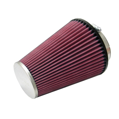 Foto van K&n universeel conisch filter 80mm aansluiting, 147mm bodem, 89mm top, 199mm hoogte, met ontluchting universeel via winparts