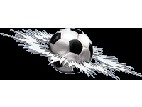 Sticker graphic crashed football - 24x7x5cm universeel  winparts