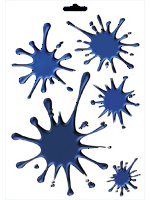 Foto van Stickervel (5-stuks) - donkerblauw - 25x17,5cm universeel via winparts