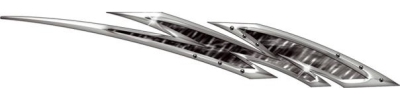 Stickerset metal flash - zilver/staal - 2x 50x7cm universeel  winparts