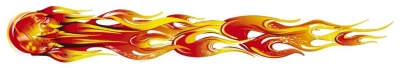 Stickerset burning dragon - 2x 195x35vm universeel  winparts
