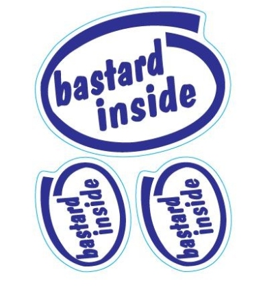 Foto van Sticker set bastard inside (3pcs) universeel via winparts