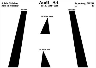Foto van Prewoodec exterieurset audi a4 11/1994-1/1999 4-delig - wortelnoot audi a4 avant (8d5, b5) via winparts
