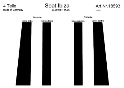 Foto van Prewoodec exterieurset seat ibiza 1993-9/1996 4-delig - carbon-look seat cordoba (6k1, 6k2) via winparts