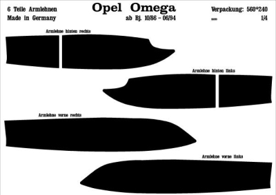 Prewoodec interieurset opel omega a 1988-9/1993 6-delig - wortelnoot opel omega a stationwagen (66_, 67_)  winparts
