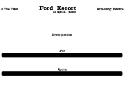 Prewoodec instaplijsten ford escort 3-deurs 1995-10/2000 - wortelnoot ford escort classic (aal, abl)  winparts