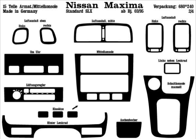 Foto van Prewoodec interieurset nissan maxima slx 3/1995- - wortelnoot nissan maxima / maxima qx iv station wagon (a32) via winparts
