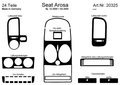 Foto van Prewoodec interieurset seat arosa 12/2000- - aluminium seat arosa (6h) via winparts