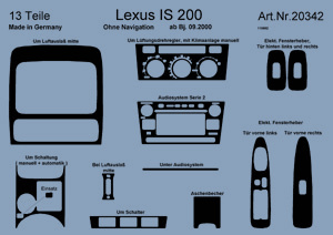 Foto van Prewoodec interieurset lexus is200 excl. navi 9/2000- - aluminium lexus is ii (gse2_, ale2_, use2_) via winparts