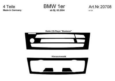 Foto van Prewoodec interieurset bmw 1-serie 5/2004- 'business' 4-delig - aluminium bmw 1 coupé (e82) via winparts