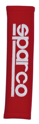 Sparco set gordelhoezen - geborduurd logo - rood universeel  winparts