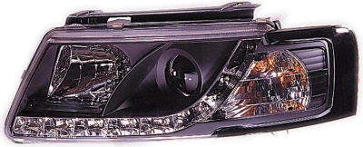 Set koplampen drl-look volkswagen passat 3b 1996-2000 - zwart volkswagen passat stationwagen (3b5)  winparts