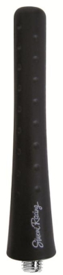 Simoni racing aluminium antenne rubber - zwart - lengte 8cm universeel  winparts