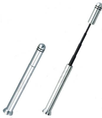 Shortstick bullet aluminium antenne - zilver verstelbaar universeel  winparts
