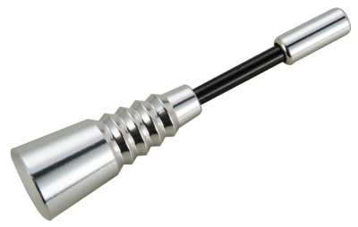 Shortstick rib aluminium antenne - zilver universeel  winparts