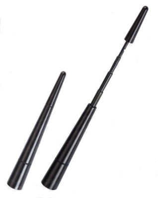 Shortstick apollo aluminium antenne - zwart verstelbaar universeel  winparts
