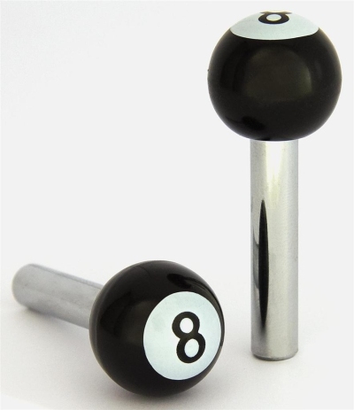 Universele deurstiften 8-ball - zwart - set á 2 stuks universeel  winparts