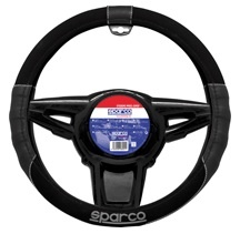 Sparco stuurwielhoes sport 3 zwart / grijs universeel  winparts